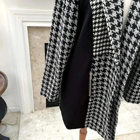 Chico's Black and White Houndstooth Coat - Picture 2 of 9